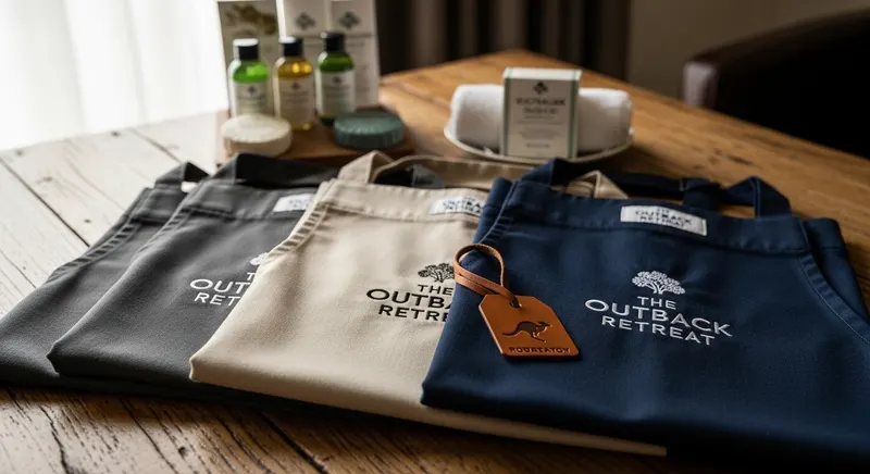branded aprons for hotel room amenities australia - promotional merchandise